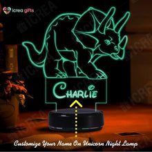 Load image into Gallery viewer, Personalized Dinosaur LED Lamp