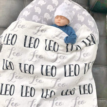 Load image into Gallery viewer, PERSONALIZED MONOGRAM BABY BLANKET
