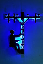 Load image into Gallery viewer, Linemen LED sign, Love my Linemen Sign, Personalized LED name sign,Journeyman , Custom Wall decoration, IBEW wall sign,Electrical decor