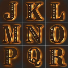 Load image into Gallery viewer, Custom Wooden Engraved Name Wall Light Personalized Night Lights