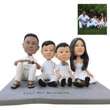 Load image into Gallery viewer, Customizable 4 person Custom Bobblehead
