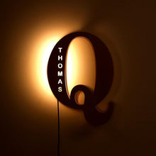 Load image into Gallery viewer, Custom Wooden Engraved Name Wall Light Personalized Night Lights