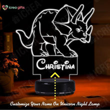 Load image into Gallery viewer, Personalized Dinosaur LED Lamp