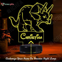 Load image into Gallery viewer, Personalized Dinosaur LED Lamp