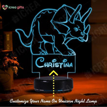 Load image into Gallery viewer, Personalized Dinosaur LED Lamp