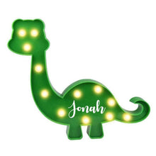 Load image into Gallery viewer, Personalized Name Dinosaur LED Night Light Kid's Baby Bedroom Indoor Lighting Lamp Marquee Children Child Custom