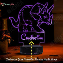 Load image into Gallery viewer, Personalized Dinosaur LED Lamp