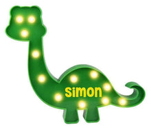 Load image into Gallery viewer, Personalized Name Dinosaur LED Night Light Kid's Baby Bedroom Indoor Lighting Lamp Marquee Children Child Custom