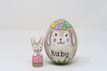 Load image into Gallery viewer, Personalized Penguin Easter Egg with Baby Penguins, Penguin peg doll, hollow wooden egg, Easter gift for kids, Easter basket, wooden toys