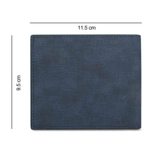 Load image into Gallery viewer, Men's Photo Engraved Bifold Photo Wallet - Blue Leather For Him