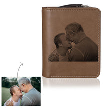 Load image into Gallery viewer, Men's Custom Inscription Photo Engraved Wallet