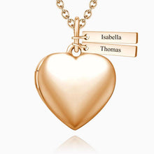 Load image into Gallery viewer, Heart Photo Locket Necklace