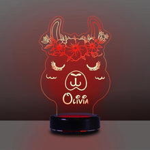 Load image into Gallery viewer, Custom Name Night Lights for Kids Alpaca
