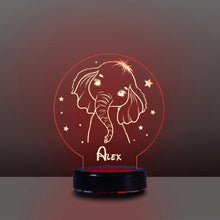 Load image into Gallery viewer, Personalized Name Night Lights for Kids Cartoon Elephant
