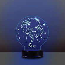Load image into Gallery viewer, Personalized Name Night Lights for Kids Cartoon Elephant