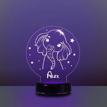 Load image into Gallery viewer, Personalized Name Night Lights for Kids Cartoon Elephant