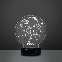 Load image into Gallery viewer, Personalized Name Night Lights for Kids Cartoon Elephant
