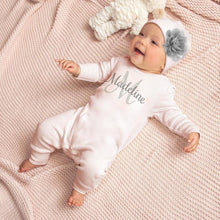 Load image into Gallery viewer, Personalized Newborn Girl Outfit, Custom Baby Girl Name Romper