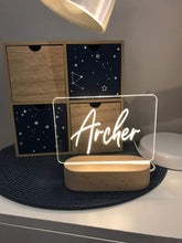 Load image into Gallery viewer, Personalised Name Children's Night Light - Nursery Lamp - Custom Baby Gift