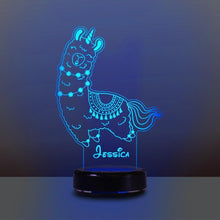 Load image into Gallery viewer, Personalized 3D Name Night Lights Alpaca ¢ò
