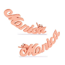 Load image into Gallery viewer, Pair Of Script Name Earrings
