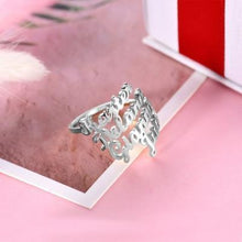 Load image into Gallery viewer, Personalized Multiple Name Ring in Silver
