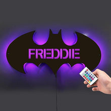 Load image into Gallery viewer, Personalized 12-Color Wooden Bat LED Lamp With Name
