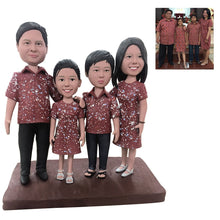 Load image into Gallery viewer, Customizable 4 person Custom Bobblehead
