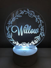 Load image into Gallery viewer, Personalised Name Children's Night Light - Nursery Lamp - Custom Baby Gift
