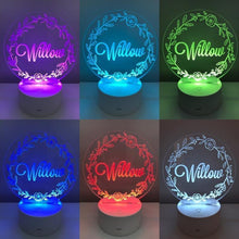Load image into Gallery viewer, Personalised Name Children's Night Light - Nursery Lamp - Custom Baby Gift
