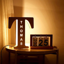 Load image into Gallery viewer, Custom Wooden Engraved Name Wall Light Personalized Night Lights
