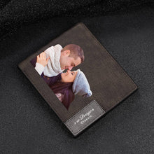Load image into Gallery viewer, Men's Bifold Custom Photo Wallet - Coffee Leather For Him
