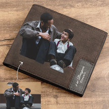 Load image into Gallery viewer, Men's Bifold Custom Photo Wallet - Coffee Leather For Him
