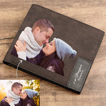 Load image into Gallery viewer, Men's Bifold Custom Photo Wallet - Coffee Leather For Him
