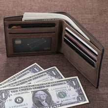 Load image into Gallery viewer, Men's Photo Engraved Bifold Photo Wallet - Brown Leather
