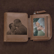 Load image into Gallery viewer, Men's Custom Inscription Photo Engraved Wallet
