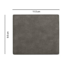 Load image into Gallery viewer, Men's Bifold Engraved Photo Wallet - Gray Leather For Him
