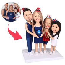 Load image into Gallery viewer, Customizable 4 person Custom Bobblehead
