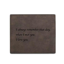 Load image into Gallery viewer, Men's Bifold Custom Photo Wallet - Coffee Leather For Him
