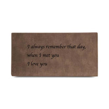 Load image into Gallery viewer, Men's Photo Engraved Long Style Bifold Photo Wallet - Brown Leather For Him

