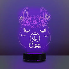 Load image into Gallery viewer, Custom Name Night Lights for Kids Alpaca
