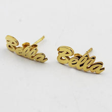 Load image into Gallery viewer, Pair Of Script Name  Earrings
