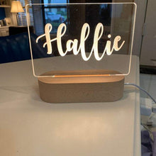 Load image into Gallery viewer, Personalised Name Children's Night Light - Nursery Lamp - Custom Baby Gift
