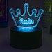 Load image into Gallery viewer, Decorative night light custom personalized name colour changing lamp &amp; remore control, crown design
