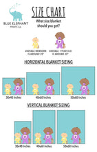 Load image into Gallery viewer, Elephant Blanket, Safari Milestone Blanket
