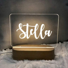 Load image into Gallery viewer, Personalised Name Children's Night Light - Nursery Lamp - Custom Baby Gift
